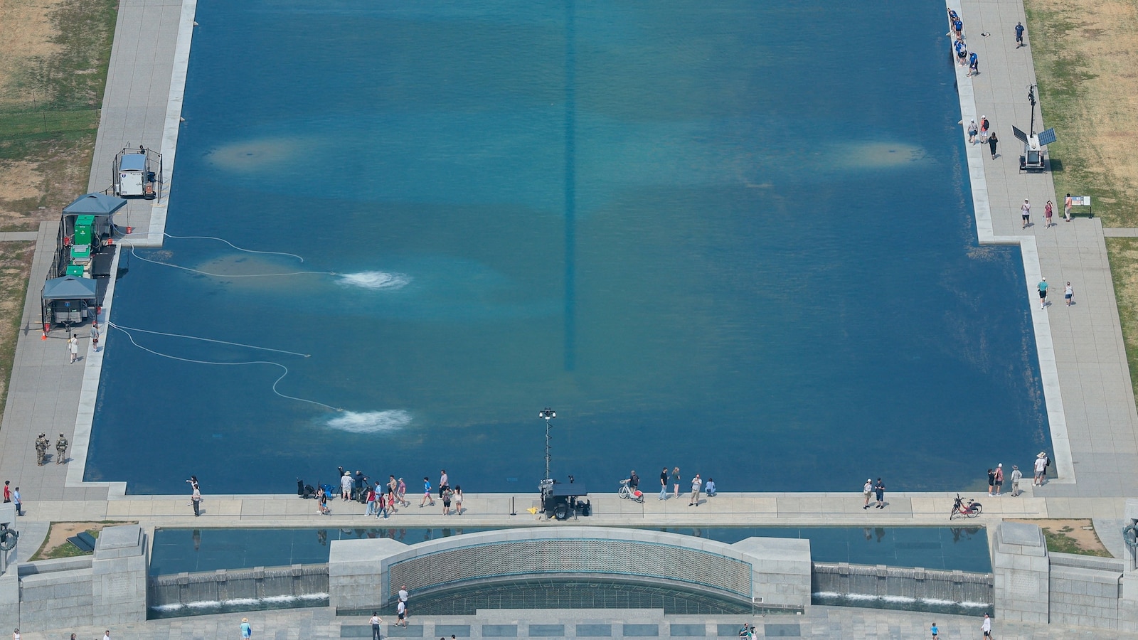 Trump Doubles Down on Reflecting Pool Vandalism Claims Without Providing Evidence