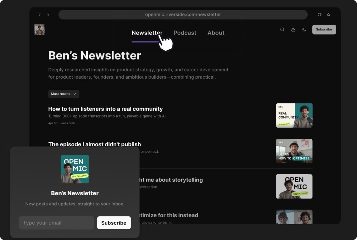 Riverside: A Nova Fronteira do Podcasting e Publicação de Newsletters