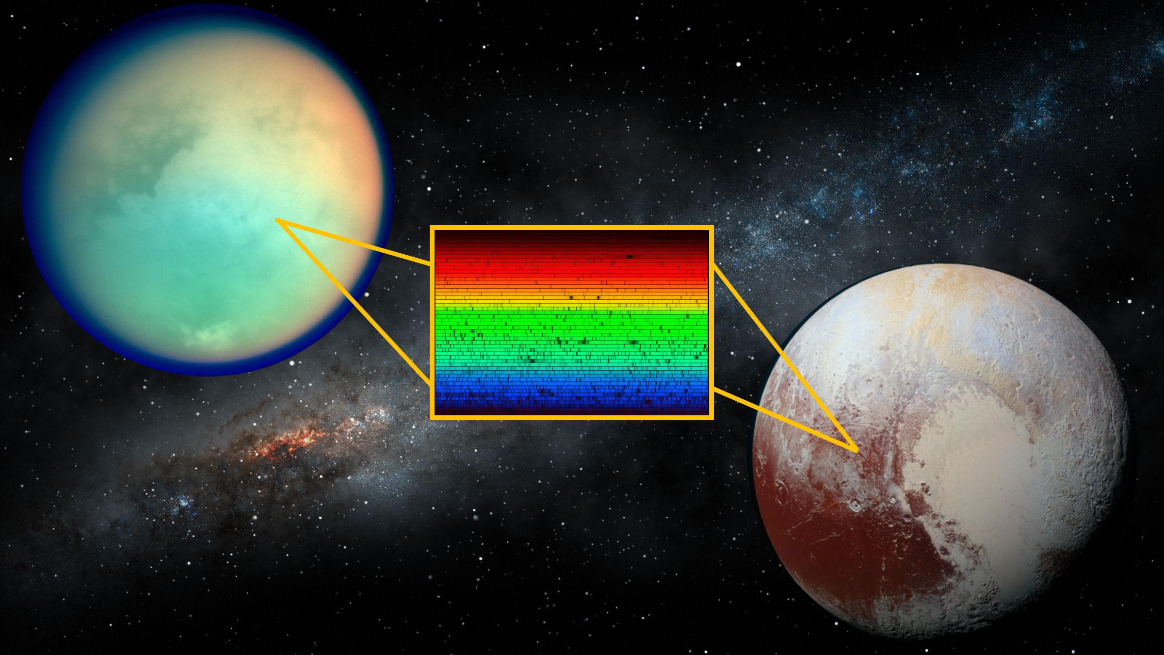 Descoberta de Substância Misteriosa em Plutão e Titã pelo Telescópio James Webb