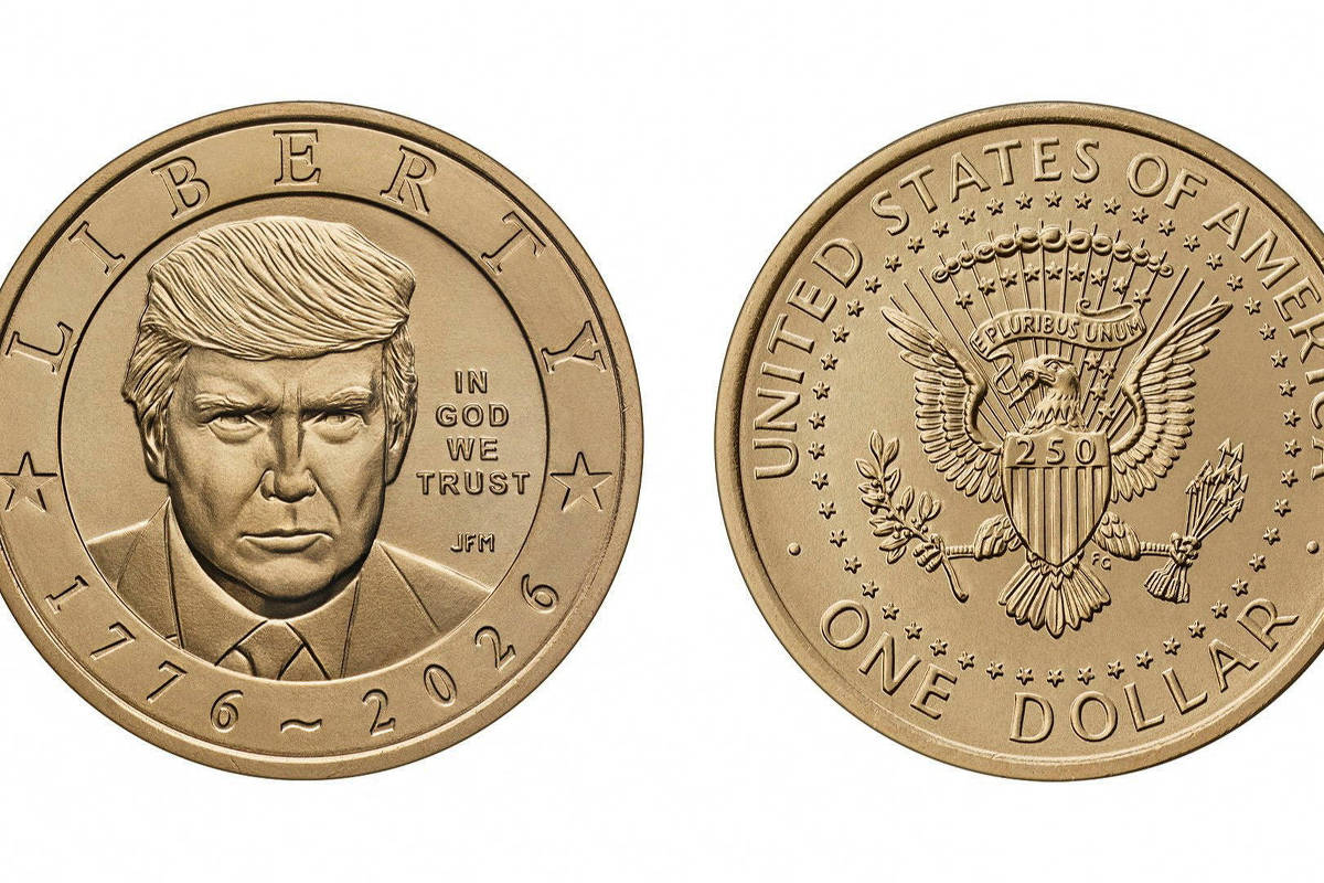 EUA Lançam Moeda Comemorativa de US$ 1 com Rosto de Trump