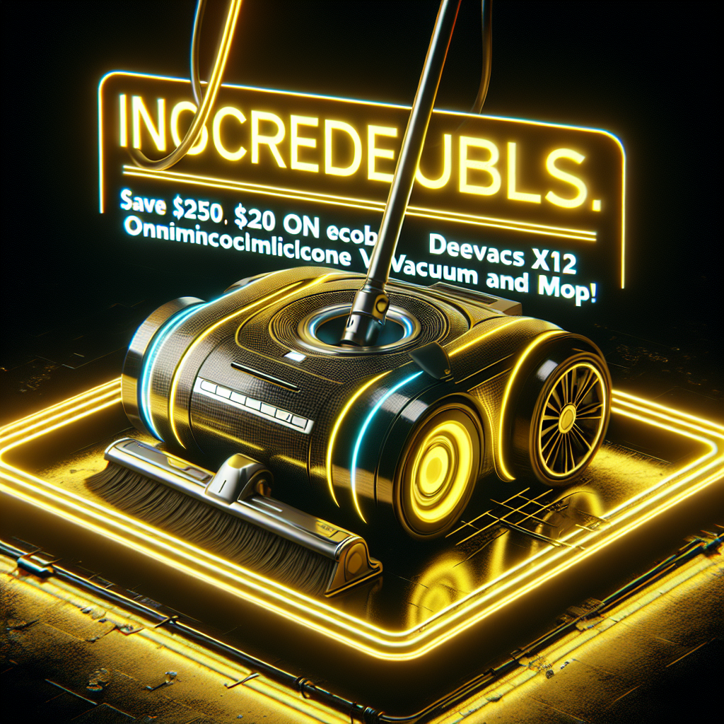 Descontos Incríveis: Garanta $250 no Aspirador de Pó e Mop ECOVACS DEEBOT X12 OmniCyclone!